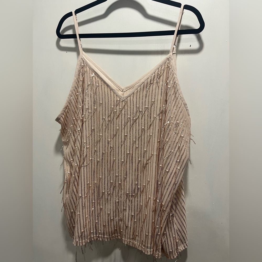 Maurices Beige Sequin Camisole
